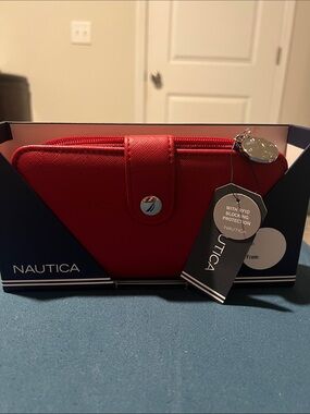 Nautica Red Women's Zip & Snap Continental Wallet
